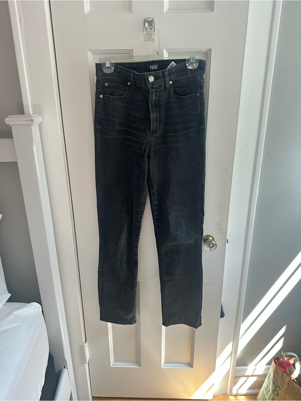 PAIGE Women’s Black Boot Cut Jeans